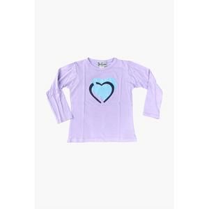 NEW DORI CREATIONS girls violet heart long sleeve tee in purple